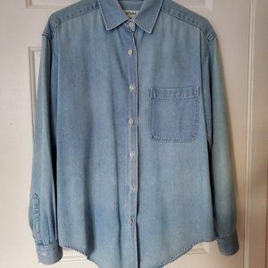 Ann Taylor Vintage Soft Jean Button Down Shirt - S/M
